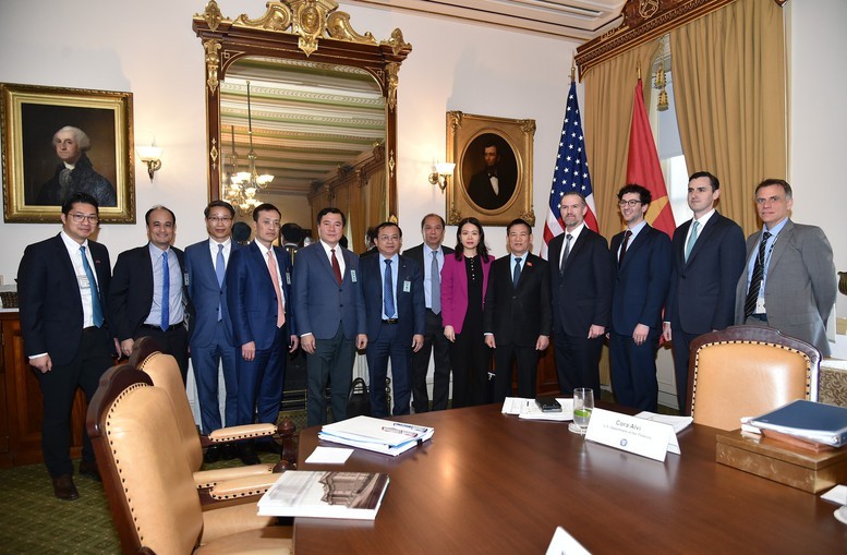 Phái đoàn của Chính phủ Việt Nam đang có chuyến công tác tại Mỹ. Ảnh VGP.