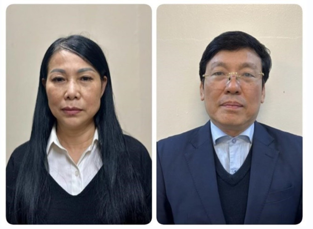 Cựu Bí thư Tỉnh ủy Hoàng Thị Thúy Lan và cựu Chủ tịch UBND tỉnh Vĩnh Phúc Lê Duy Thành.