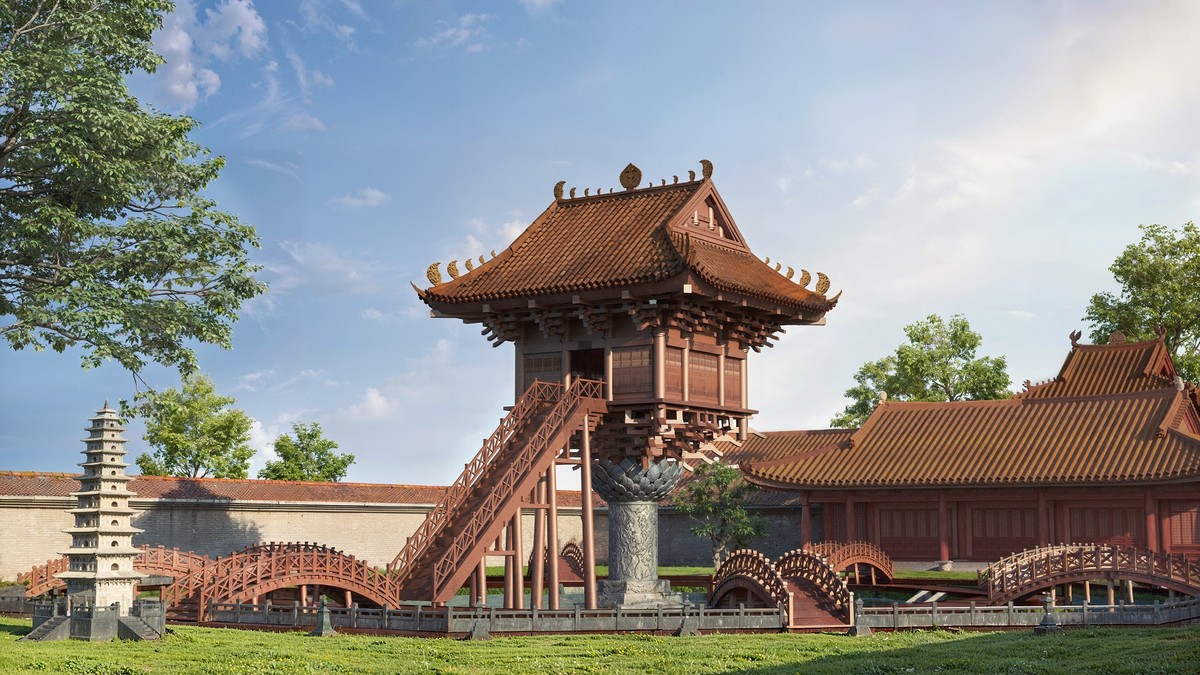 Chùa Diên Hựu (Chùa Một Cột) - công trình biểu tượng thời Lý sẽ được phỏng dựng tại quần thể