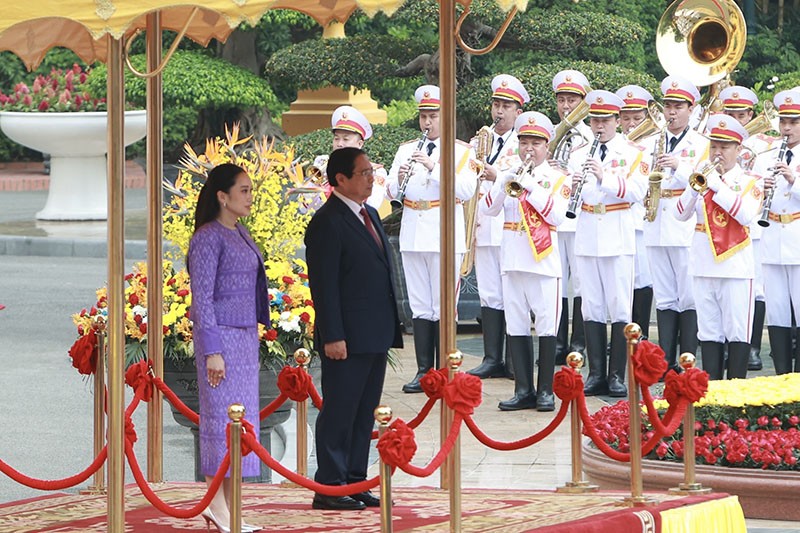 Thủ tướng Chính phủ Phạm Minh Chính chủ trì Lễ đón Thủ tướng Vương quốc Thái Lan Paetongtarn Shinawatra. Thủ tướng Chính phủ Phạm Minh Chính chủ trì Lễ đón Thủ tướng Vương quốc Thái Lan Paetongtarn Shinawatra.