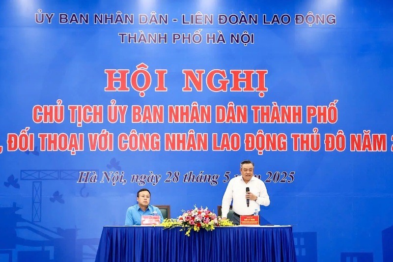 Chủ tịch UBND TP. Hà Nội Trần Sỹ Thanh phát biểu tại hội nghị.