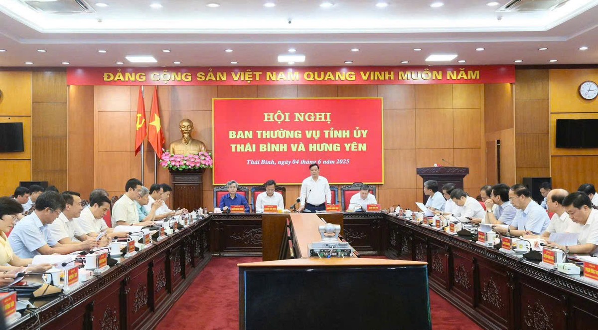 Ban Thường vụ Tỉnh ủy Thái Bình và Ban Thường vụ Tỉnh ủy Hưng Yên thống nhất phương án thành lập Đảng bộ tỉnh Hưng Yên (mới)