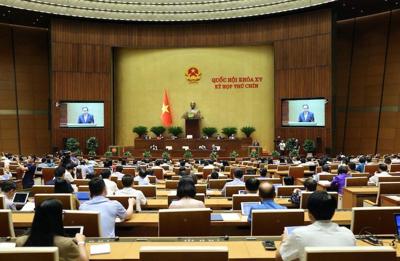 Phiên họp sáng 19/6 của Quốc hội - Ảnh Duy Linh.