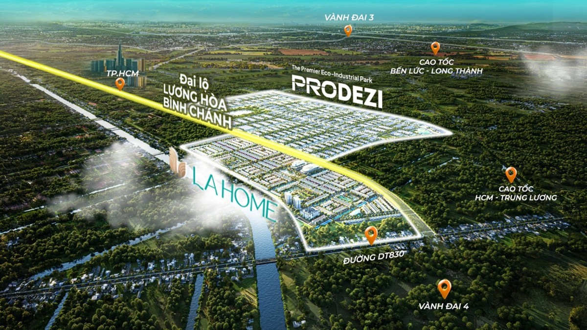 Prodezi định hướng đầu tư &amp; phát triển mô hình đô thị - công nghiệp sinh thái tích hợp bền vững bao gồm Khu đô thị sinh thái LA Home 100ha và Khu công nghiệp sinh thái Prodezi 400ha.