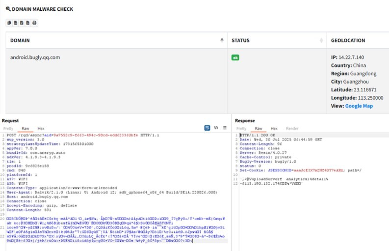 Dữ liệu trên điện thoại nạn nhân được nén lại bằng gzip rồi gửi về máy chủ C&amp;C.