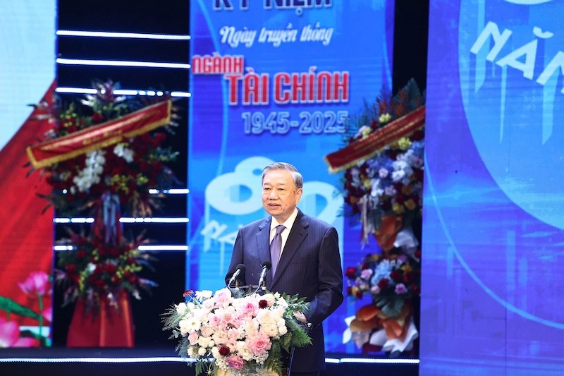 Tổng Bí thư Tô Lâm ghi nhận, biểu dương và đánh giá cao những cống hiến, nỗ lực của ngành Tài chính.