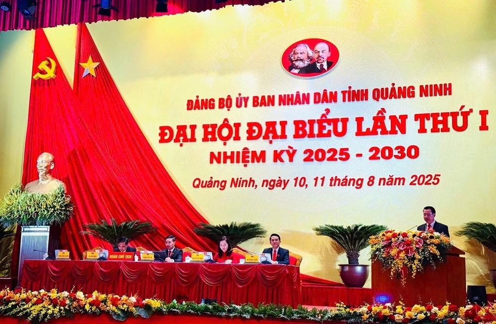 Đại hội Đảng bộ Ủy ban nhân dân tỉnh Quảng Ninh lần thứ I, nhiệm kỳ 2025-2030 diễn ra từ ngày 10/8 - 11/8. Ảnh: Thanh Tùng