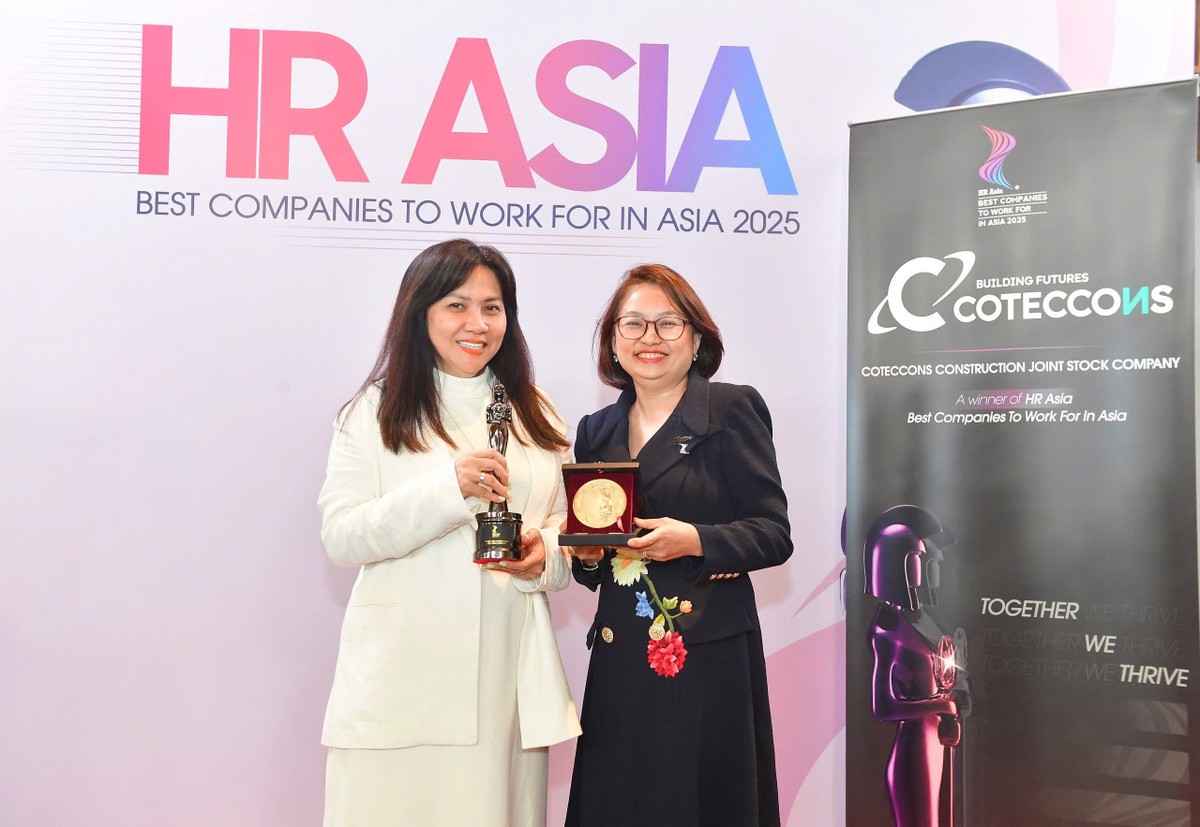 Coteccons nhận cúp đúp giải thưởng tại HR Asia Award 2025