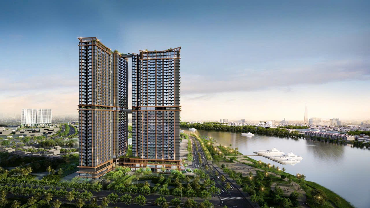 Một góc phối cảnh dự kiến của khu căn hộ A&amp;T Saigon Riverside