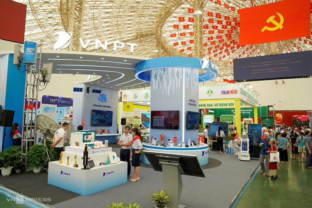Gian hàng của một trong những doanh nghiệp công nghệ hàng đầu - Tập đoàn Bưu chính Viễn thông Việt Nam (VNPT).