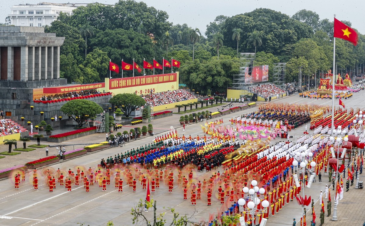 Quảng trường Ba Đình ngày tổng duyệt.