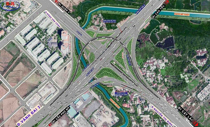 Phối cảnh nút giao Mỹ Thủy sau khi hoàn thành toàn bộ Dự án. Phối cảnh nút giao Mỹ Thủy sau khi hoàn thành toàn bộ Dự án.