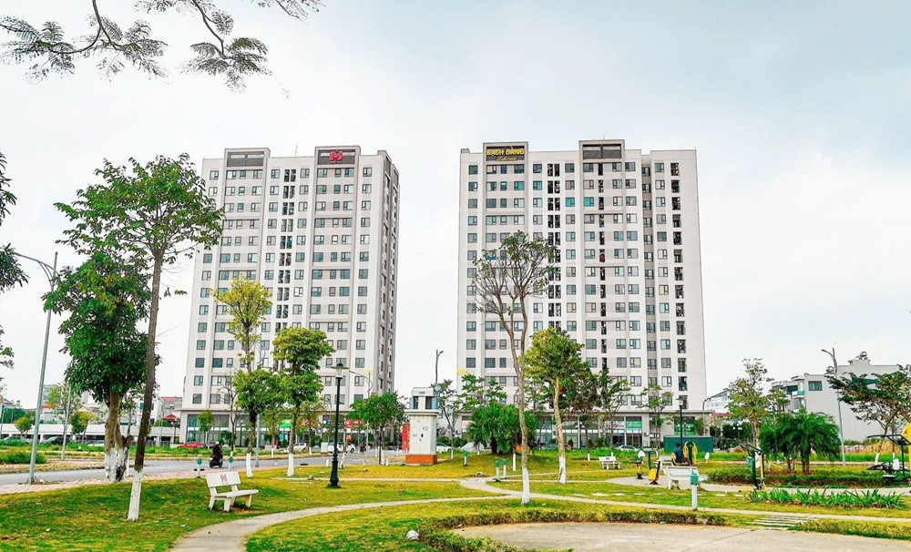 Khu chung cư Bạch Đằng trên địa bàn phường Hải Dương (khu vực Tây Hải Phòng) là dự án nhà ở xã hội mới nhất được đưa vào sử dụng. Ảnh: Thành Chung