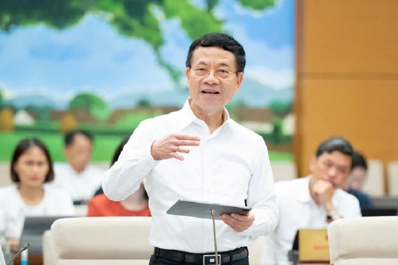 Bộ trưởng Bộ Khoa học và Công nghệ Nguyễn Mạnh Hùng. Ảnh: Cổng TTĐT Quốc hội