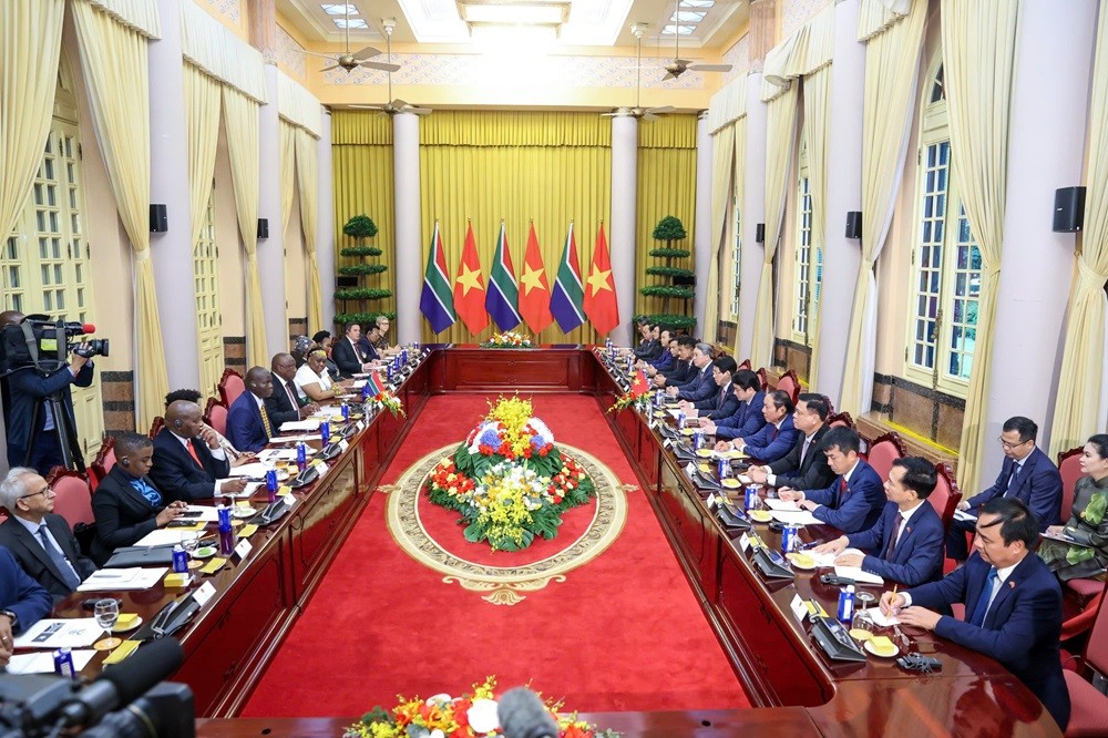 Toàn cảnh buổi hội đàm.