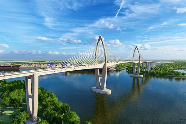 Phối cảnh cầu Phước An nối TP.HCM và tỉnh Đồng Nai, dự kiến sẽ vượt tiến độ.