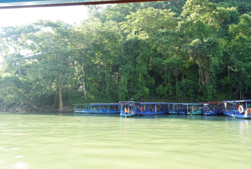 Một góc bến thuyền bản Pác Ngòi, Ba Bể, Thái Nguyên. Ảnh: Hạnh Phúc.