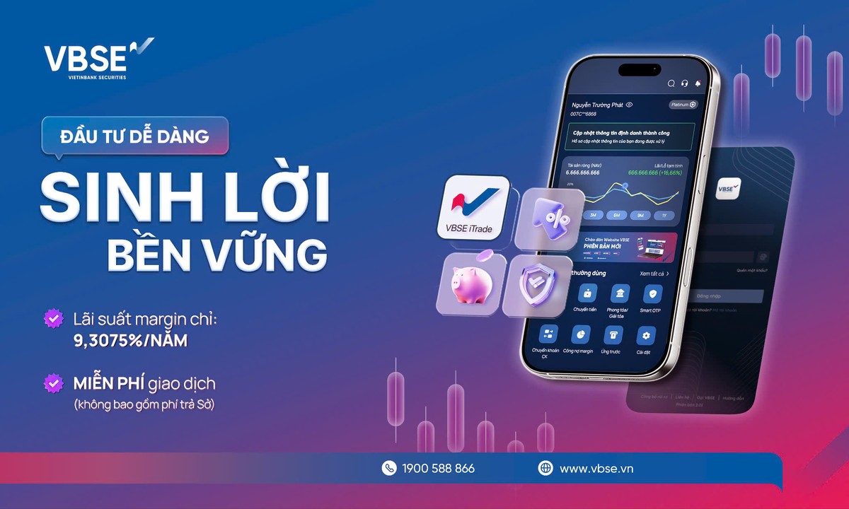 VBSE tung ưu đãi kép nhân sự kiện ra mắt thương hiệu mới và nâng cấp nền tảng giao dịch