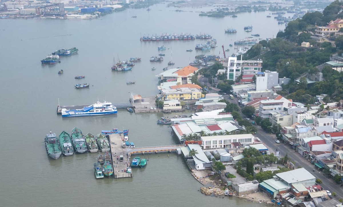 Vị trí dự kiến xây đầu cầu tại phía Vũng Tàu.