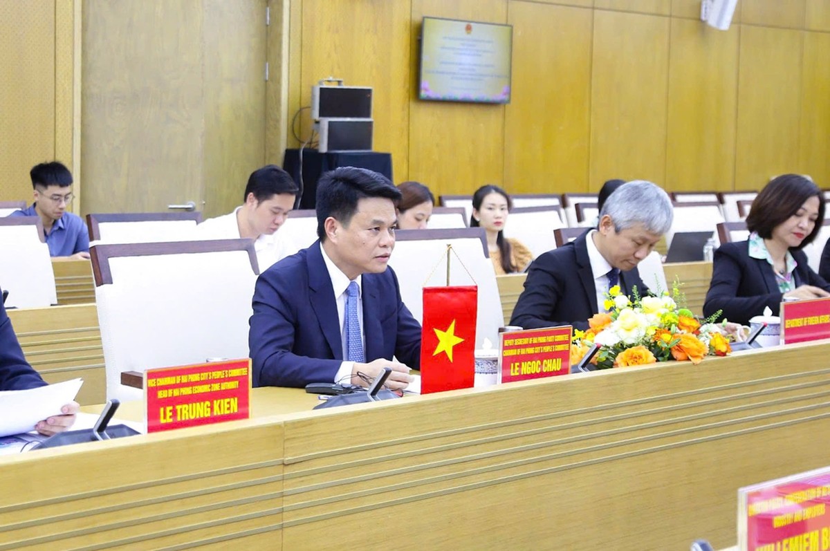 Ông Lê Ngọc Châu, Chủ tịch UBND thành phố Hải Phòng phát biểu.