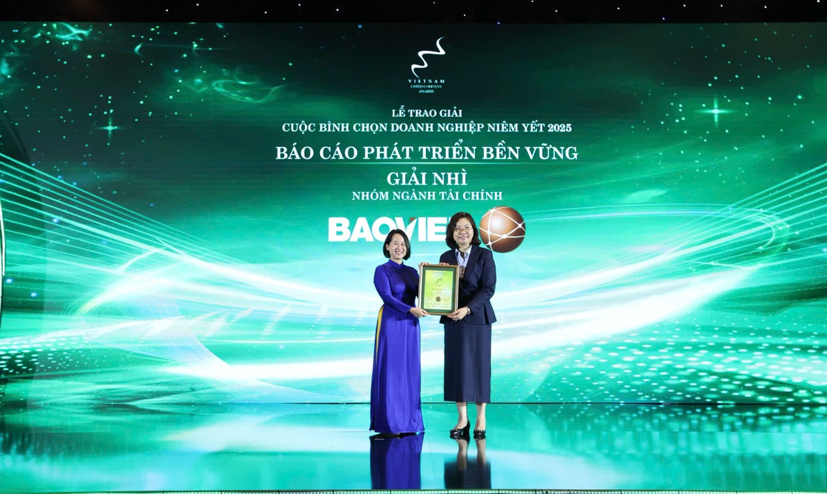 Bảo Việt đạt giải Nhì hạng mục Phát triển bền vững nhóm ngành Tài chính