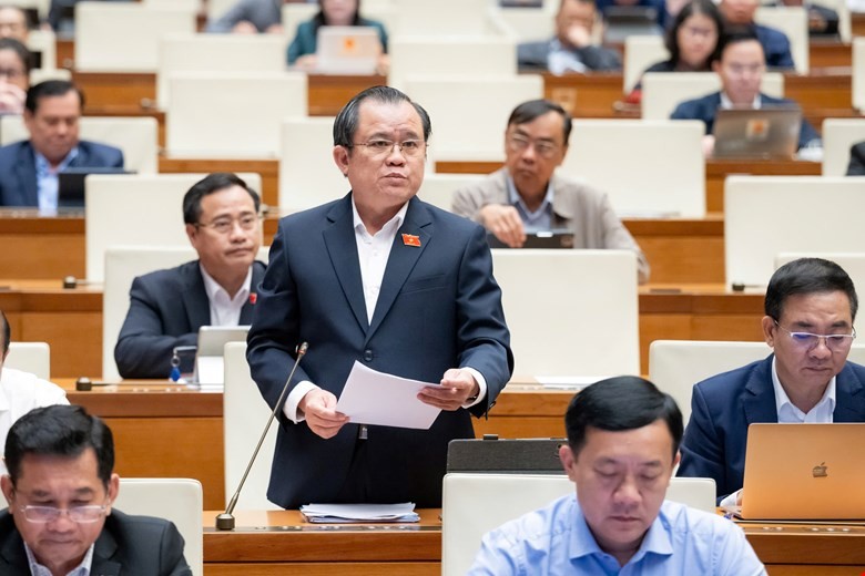 Đại biểu Nguyễn Tâm Hùng (TP.HCM) tham gia thảo luận.