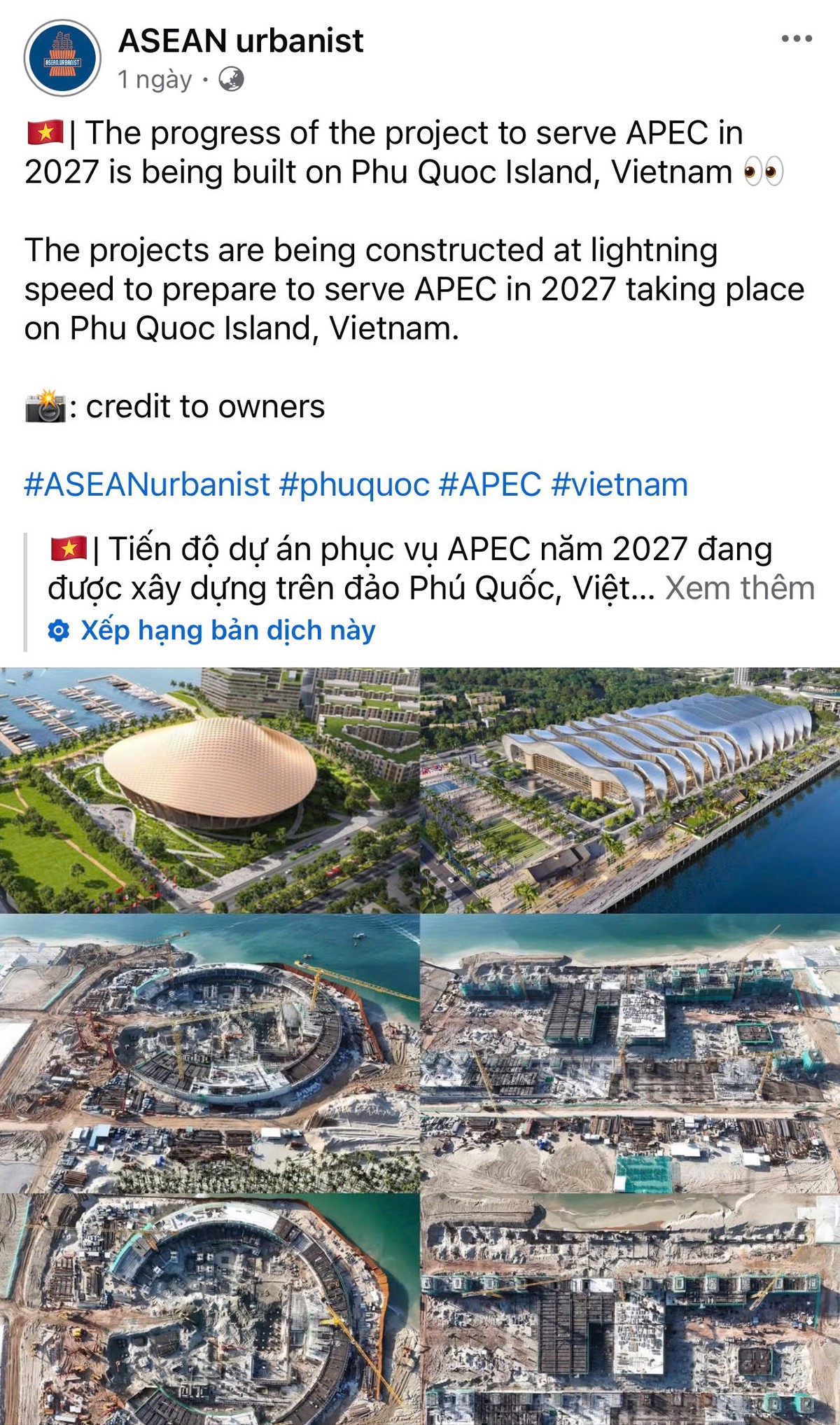 Trang Asean Urbanist đưa tin về cụm công trình APEC tại Phú Quốc