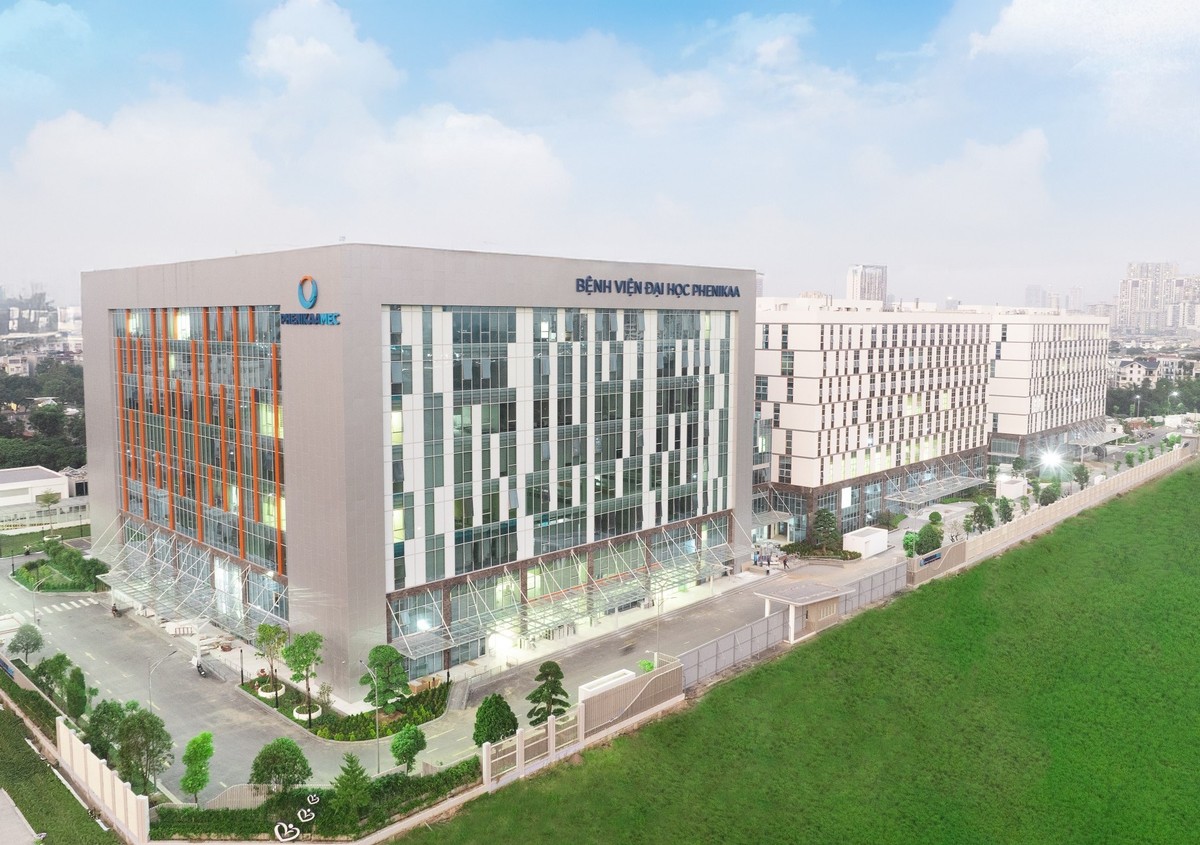 Khuôn viên Bệnh viện Đại học Phenikaa. Ảnh: Phenikaa