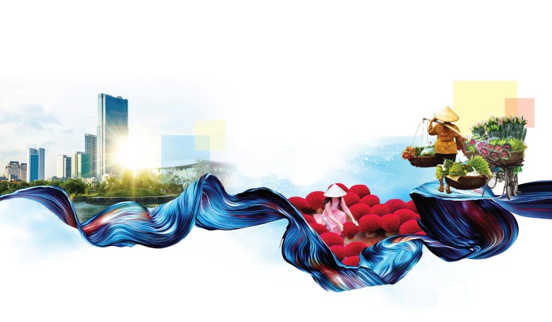 Hình ảnh Hà Nội được thể hiện bằng ngôn ngữ sáng tạo, kết nối truyền thống và hiện đại. Ảnh: Sở Văn hóa và Thể thao cung cấp.