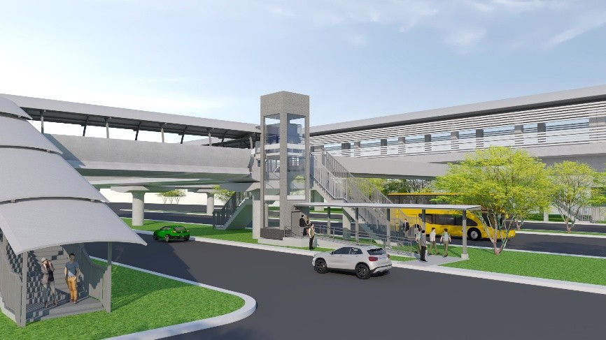 Mô hình dự án thang máy tại các nhà ga.