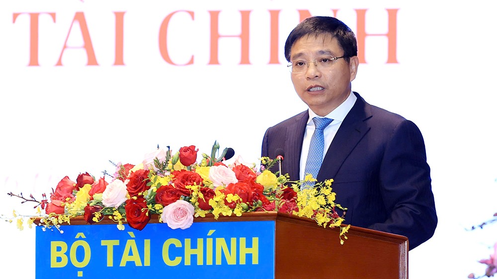 Bộ trưởng Bộ Tài chính Nguyễn Văn Thắng phát biểu tại hội nghị. Ảnh: Đức Thanh. Bộ trưởng Bộ Tài chính Nguyễn Văn Thắng phát biểu tại hội nghị. Ảnh: Đức Thanh.