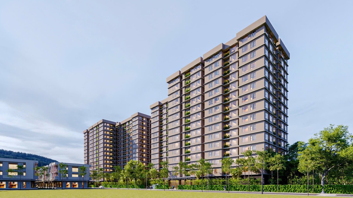 Phối cảnh dự án nhà ở xã hội trung tâm phường Đồng Hới, tỉnh Quảng Trị.