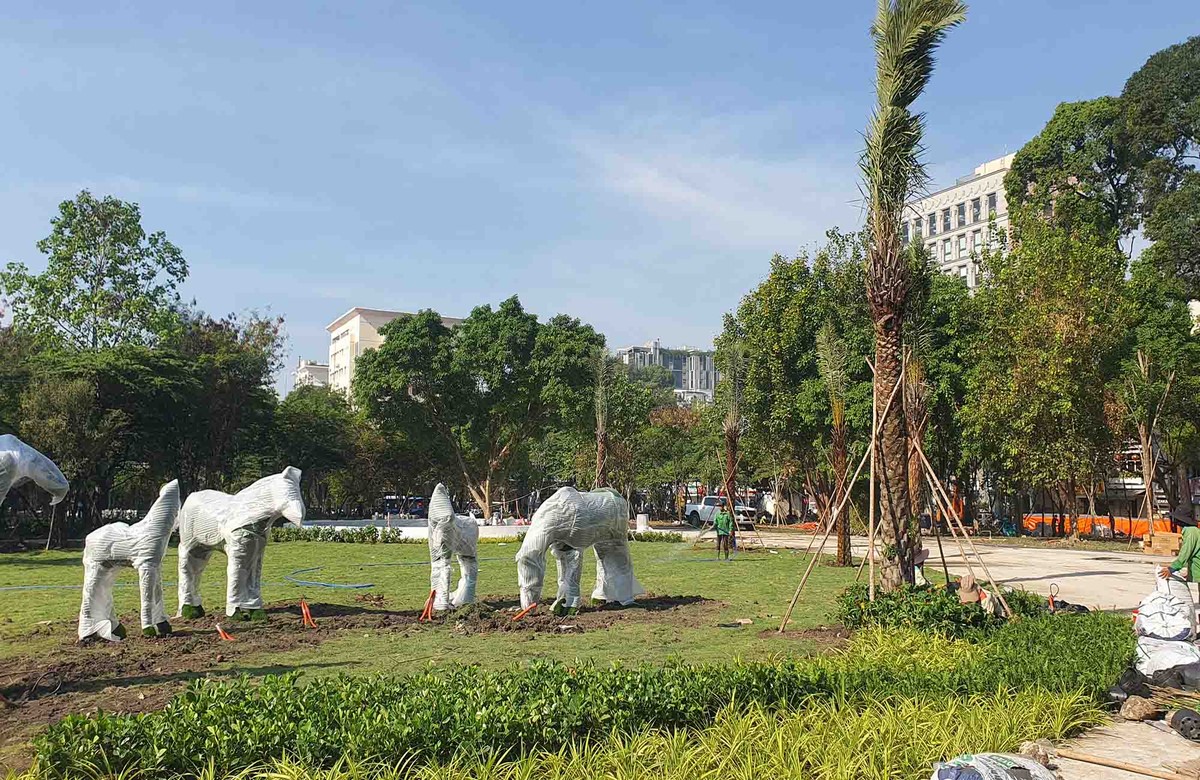 Công viên Phan Đình Phùng tạm thời góp thêm mảng xanh cho đô thị, đáp ứng nhu cầu sinh hoạt cộng đồng trong khi chờ dự án chính thức.