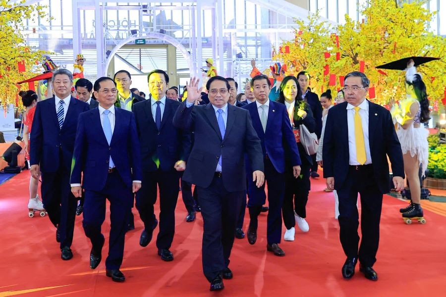 Thủ tướng Phạm Minh Chính dự lễ khai mạc Hội chợ mùa Xuân 2026, sáng 2/2 tại Trung tâm Triển lãm Việt Nam (VEC). Thủ tướng Phạm Minh Chính dự lễ khai mạc Hội chợ mùa Xuân 2026, sáng 2/2 tại Trung tâm Triển lãm Việt Nam (VEC).