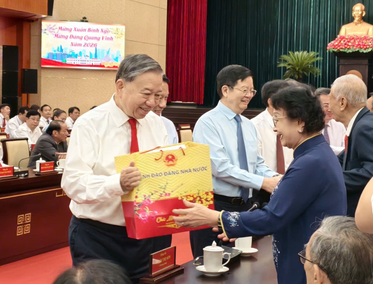 Tổng Bí thư Tô Lâm đến thăm, chúc Tết Đảng bộ, chính quyền, Nhân dân TP.HCM