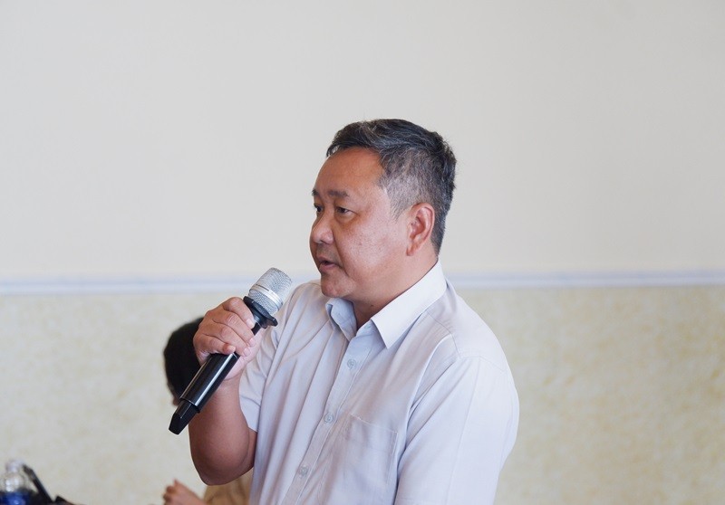 Ông Hồ Quang Chiến, Giám đốc Công ty TNHH Thiên Hưng Mỹ Thọ kiến nghị tháo gỡ về bảng giá đất mới.
