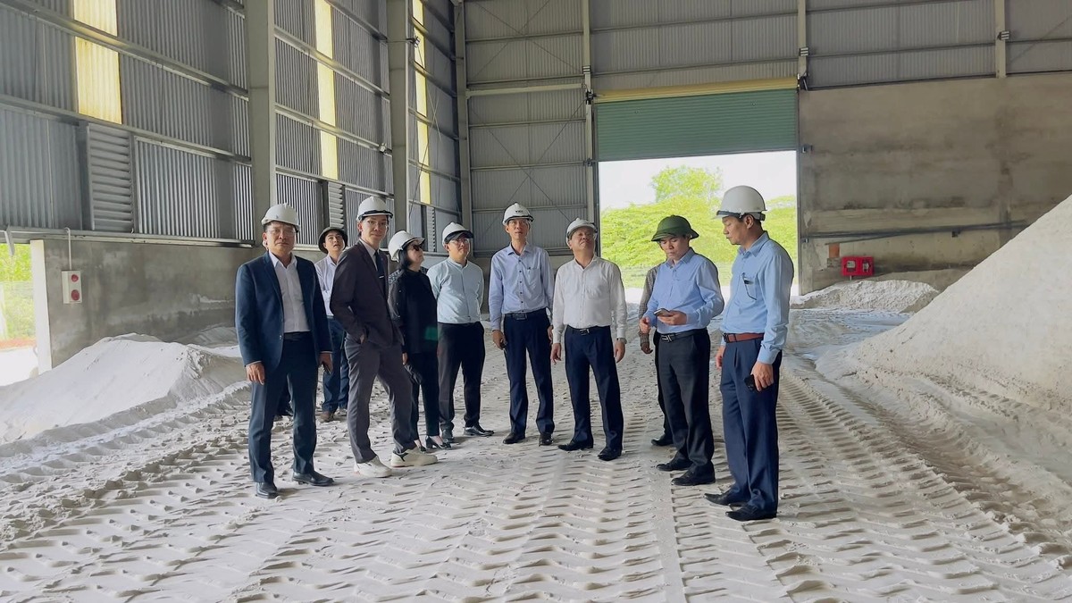 Đoàn công tác tỉnh Quảng Trị tham quan trụ sở nhà máy của Công ty VIETNAM WAFER tại KCN Quán Ngang.