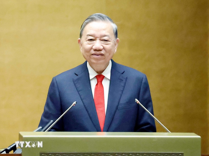 Tổng Bí thư Tô Lâm phát biểu chỉ đạo. (Ảnh: Thống Nhất/ TTXVN) Tổng Bí thư Tô Lâm phát biểu chỉ đạo. (Ảnh: Thống Nhất/ TTXVN)