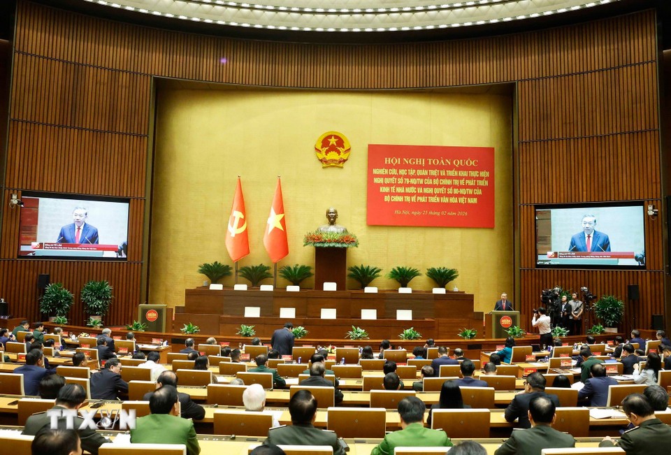 Tổng Bí thư Tô Lâm phát biểu chỉ đạo. (Ảnh: Thống Nhất/ TTXVN) Tổng Bí thư Tô Lâm phát biểu chỉ đạo. (Ảnh: Thống Nhất/ TTXVN)