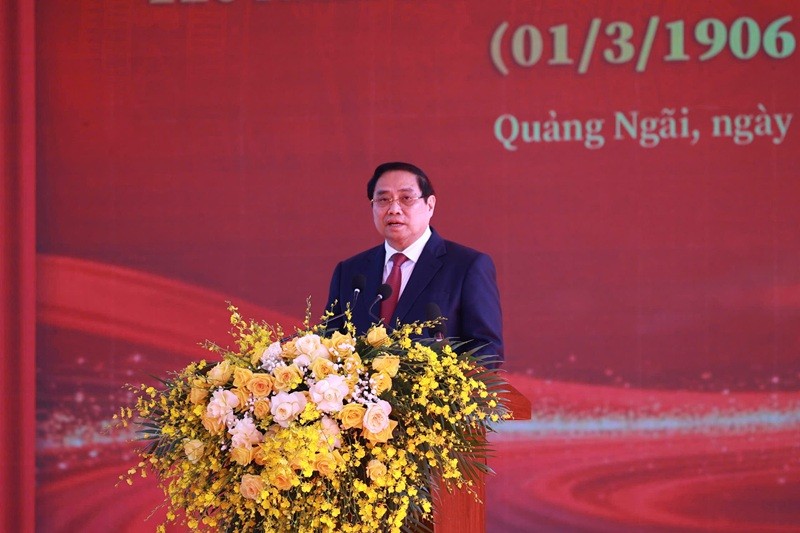 Thủ tướng Chính phủ Phạm Minh Chính phát biểu tại buổi lễ.