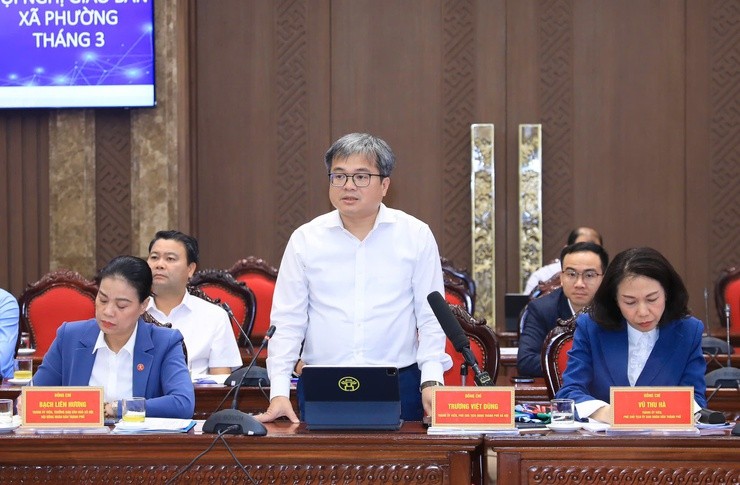 Phó Chủ tịch UBND TP. Hà Nội Trương Việt Dũng phát biểu tại Hội nghị.