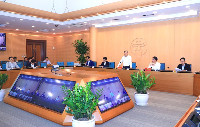 Chủ tịch UBND TP. Hà Nội Vũ Đại Thắng chủ trì Hội nghị giao ban về công tác đầu tư công.