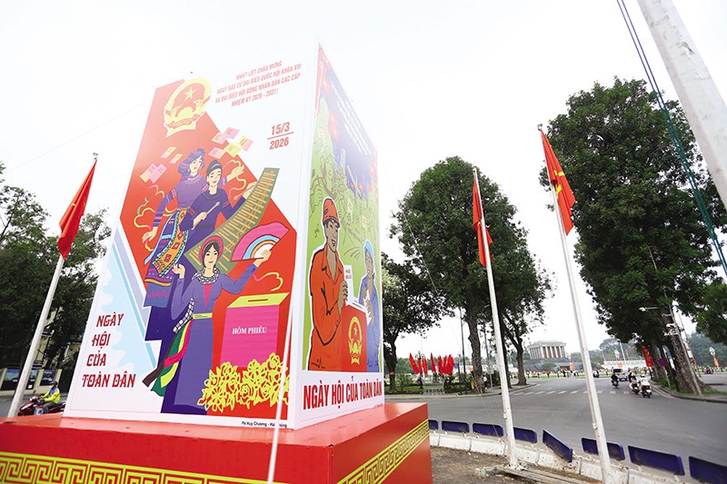 Cuộc bầu cử đại biểu Quốc hội khóa XVI và đại biểu HĐND nhiệm kỳ 2026-2031 sẽ được tiến hành vào ngày 15/3. Ảnh: Đ.T