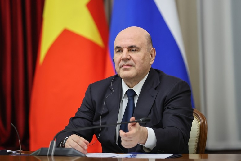 Thủ tướng Liên bang Nga Mikhail Mishustin phát biểu - Ảnh: VGP/Nhật Bắc