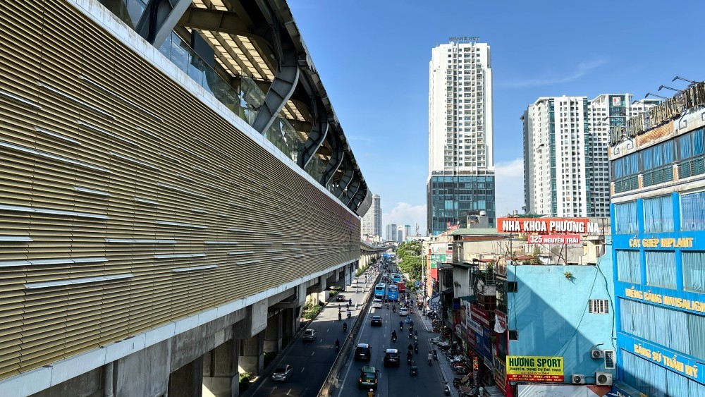 Vị trí dự án nhà ở xã hội 275 Nguyễn Trãi sẽ nằm gần toà nhà Hoàng Huy. Ảnh: Thanh Vũ