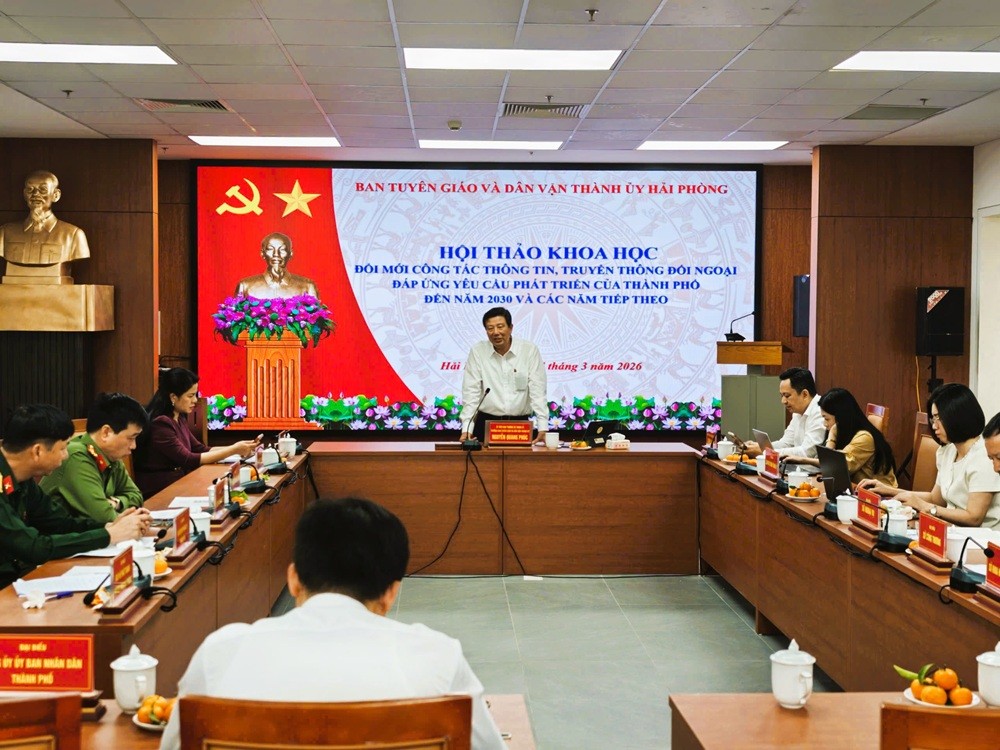 Hội thảo Khoa học đổi mới công tác thông tin, truyền thông đối ngoại đáp ứng yêu cầu phát triển của thành phố đến năm 2030 và các năm tiếp theo Hội thảo Khoa học đổi mới công tác thông tin, truyền thông đối ngoại đáp ứng yêu cầu phát triển của thành phố đến năm 2030 và các năm tiếp theo