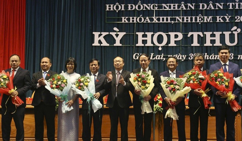 Ra mắt bộ máy UBND tỉnh Gia Lai nhiệm kỳ 2026-2031. Ảnh: N.H. Ra mắt bộ máy UBND tỉnh Gia Lai nhiệm kỳ 2026-2031. Ảnh: N.H.