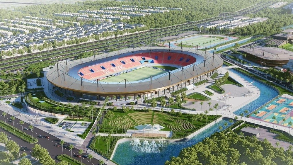 Phối cảnh sân vận động ở phía Tây Hải Phòng