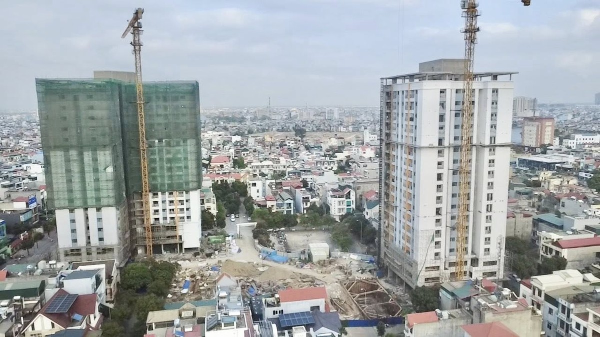 Dự án chung cư Tạ Quang Bửu (Tây Hải Phòng) đang được xây dựng Dự án chung cư Tạ Quang Bửu (Tây Hải Phòng) đang được xây dựng