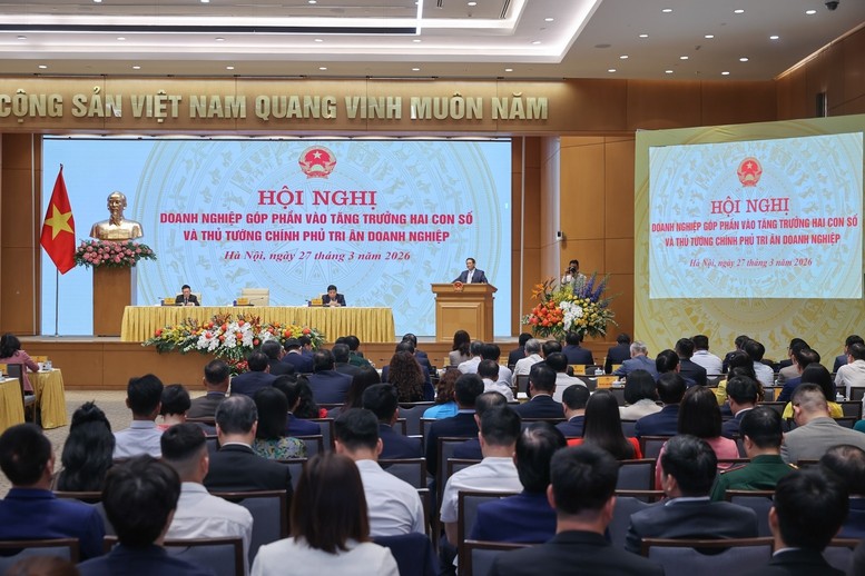 Thủ tướng Phạm Minh Chính chủ trì Hội nghị "Doanh nghiệp góp phần vào tăng trưởng hai con số và Thủ tướng Chính phủ tri ân doanh nghiệp" được tổ chức tại trụ sở Chính phủ - Ảnh: VGP. Thủ tướng Phạm Minh Chính chủ trì Hội nghị "Doanh nghiệp góp phần vào tăng trưởng hai con số và Thủ tướng Chính phủ tri ân doanh nghiệp" được tổ chức tại trụ sở Chính phủ - Ảnh: VGP.